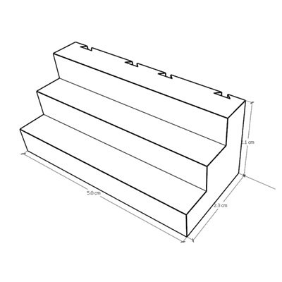 Stage steps 100*45*43cm  (10pcs / group)